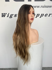 Ruisa Jewish wig wholesale shop |layered human hair lace wig blonde | Russian raw hair made