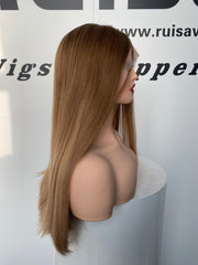 Ruisa Jewish wig shop |Natural Russian Blonde hair lace wig | Russian raw hair made