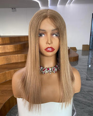 Ruisa Jewish wig wholesale shop  | Natural Russian blonde human hair lace wig